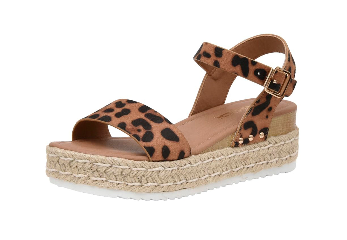 CUSHIONAIRE Melissa Espadrille Platform Sandals For Women with Adjustable Ankle Strap and Memory Foam Insole-Comfortable Womens Sandals for Summer