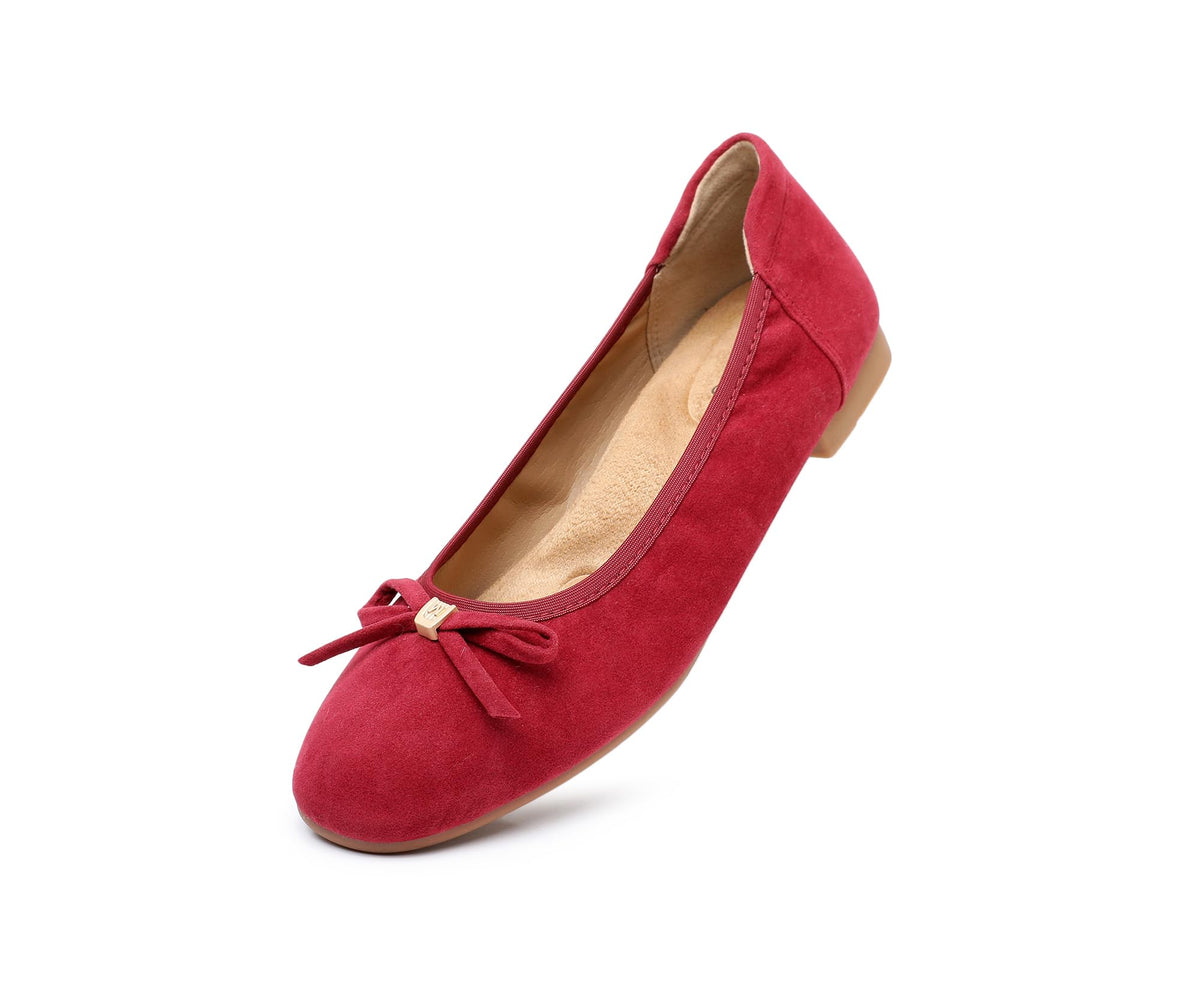Women's Comfortable Ballet Flats Round Toe Flat Shoes for Women Bow Dressy Flats Shoes with Arch Support Insole