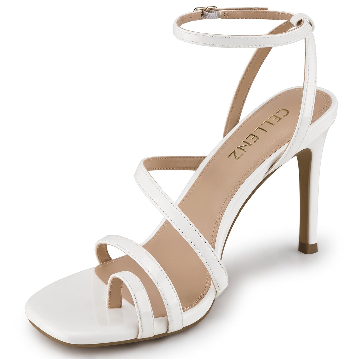 CELLENZ Strappy Women High Heels: Comfortable Open Toe Stiletto Heel Sandal | 3.9 inch Trendy Heel 2026 Dress Office Formal Graduation Shoes Sexy Prom Dance Wedding Pump Shoe