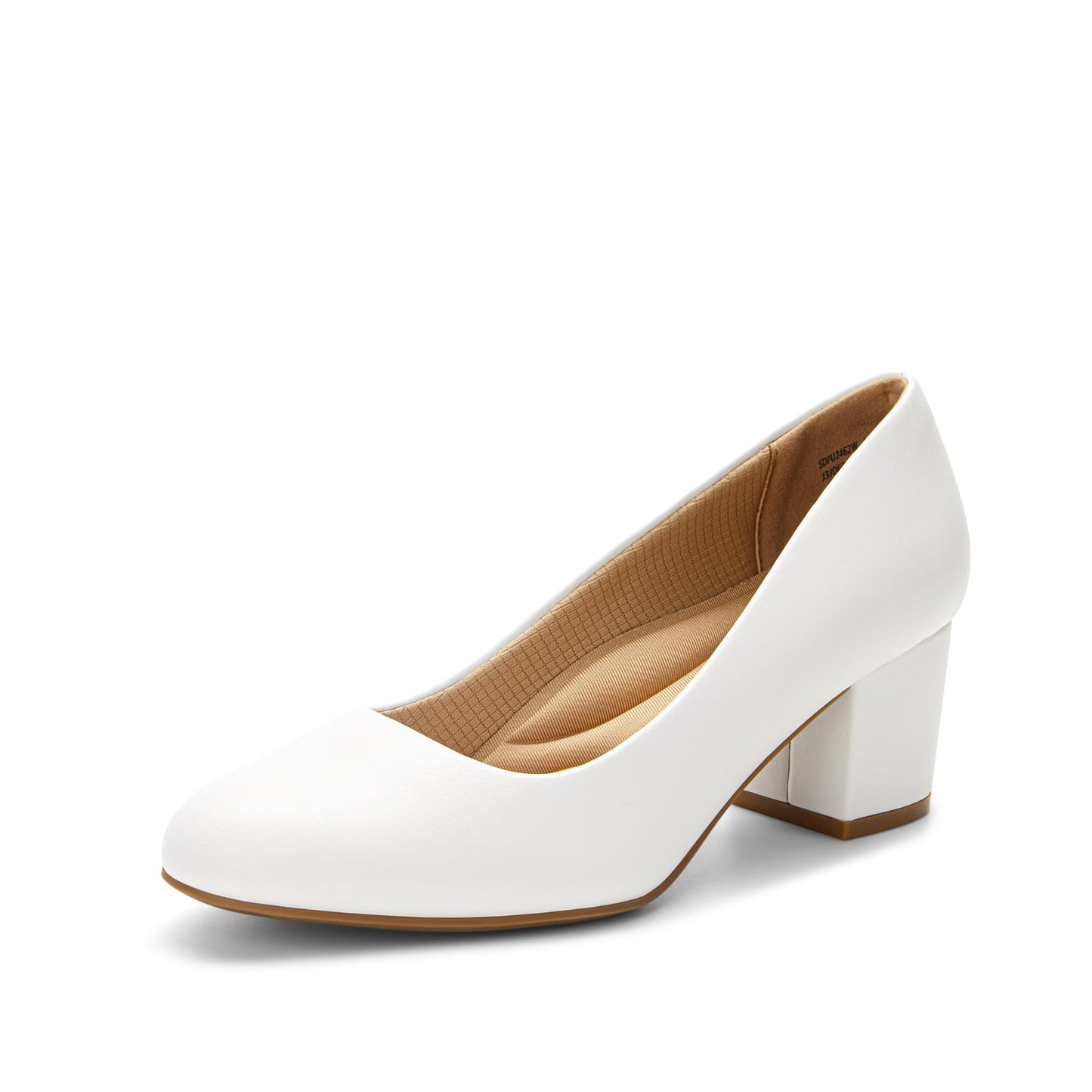 DREAM PAIRS Women's Block Heel Pumps Round Toe Dress Shoes | 2.24 inch chunky heel pumps with a 3D cushioned insole and non-slip outsole for commuting, parties and everyday wear