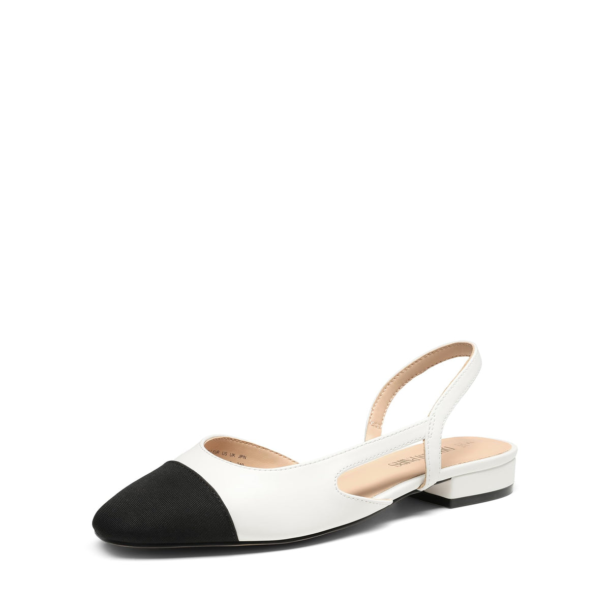 DREAM PAIRS Women's Slingback Ballet Flats | Dressy Flats Low Heel Dress Shoes for Business Casual Work Office Wedding Party, 0.98-inch Low Block Heel