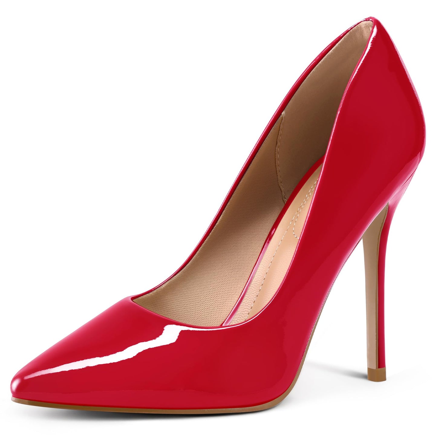 mysoft Women's High Heels Pumps Closed Pointed Toe Stiletto 4IN Dress Shoes | Slip on,Closed Toe Heels,Comfortable,Wedding,Dressy,Party,Formal,Office