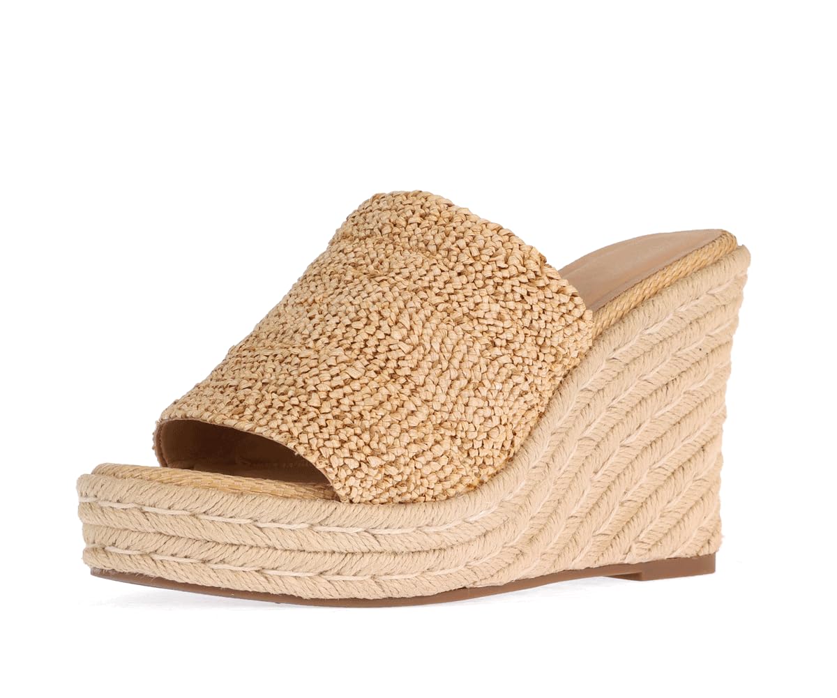 VICKI·VICKI Women's Platform Sandals Wedge Ankle Strap Open Toe Sandals