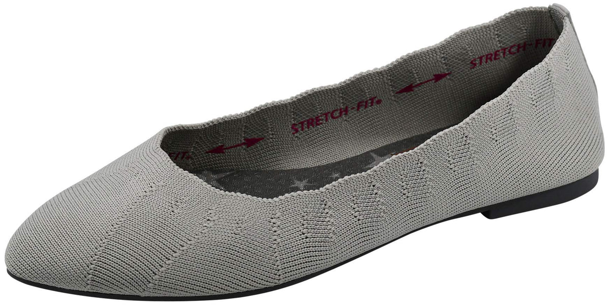 Skechers Women's Cleo Bewitch Ballet Flat | Modern Comfort Casual, Air-Cooled Memory Foam, Stretch Fit, Machine Washable, Vegan