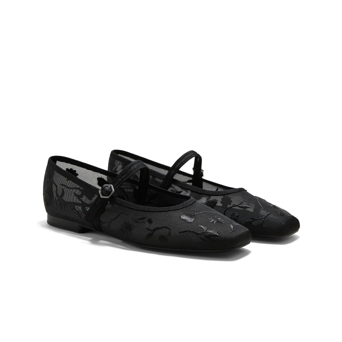 VIVAIA Women's Margot Mary Jane Square-Toe Ballet Flats