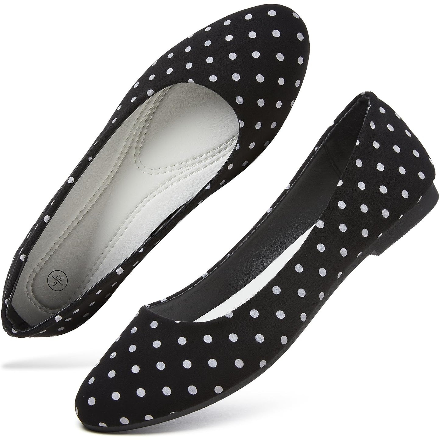 Hash Bubbie Women's Flats Shoes Ballet Flats Dress Shoes Comfortable PU Leather Slip on Shoes for Women