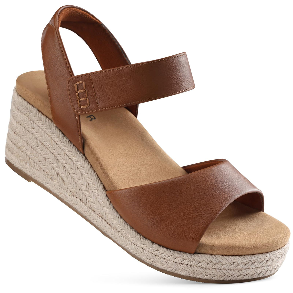 SHIBEVER Women's Wedge Sandals Espadrille: Arch Support for All-Day Comfort | Dressy Low Heels Platform Sandals for Summer Vacation Beach Wedges Outdoors Shoes Size 6-11