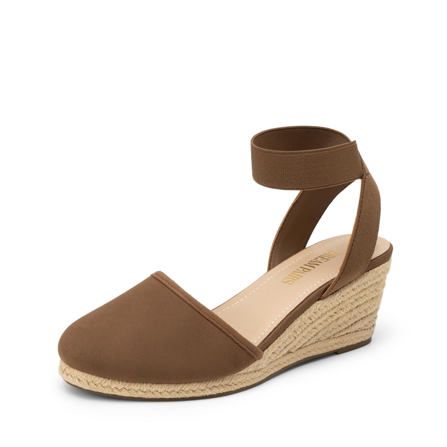 DREAM PAIRS Women's Ankle Strap Wedge Sandals | Espadrilles Sandals, Elastic Ankle Strap, Cushioned Comfort for Summer Outfit, Fashion Dressy Shoes