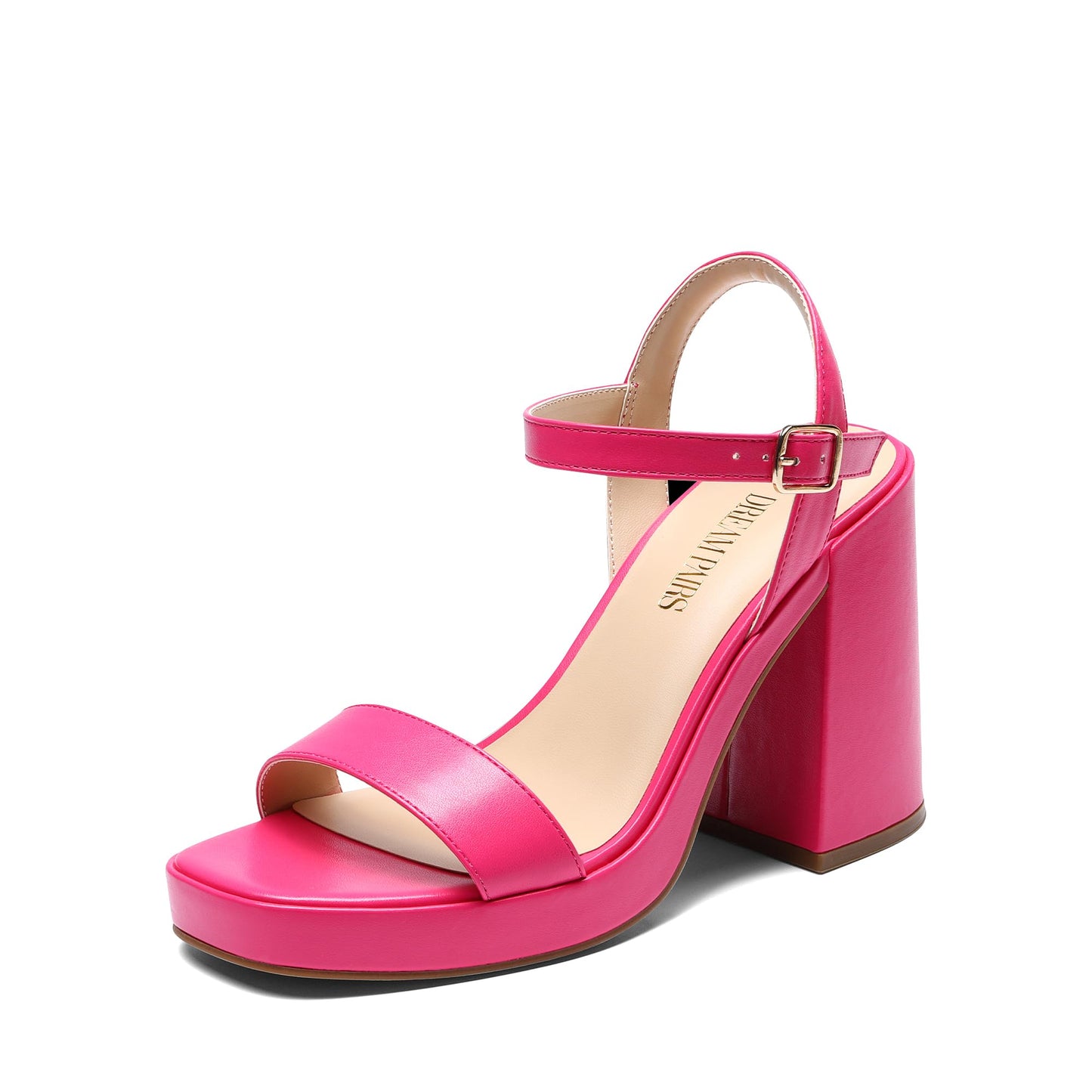DREAM PAIRS Heels for Women Block Chunky Platform Sandal | Fashion Comfortable Open Toe Ankle Strap High Heels,Suitable for Wedding Daily Party Evening Prom Dance Dress Sandals Shoes