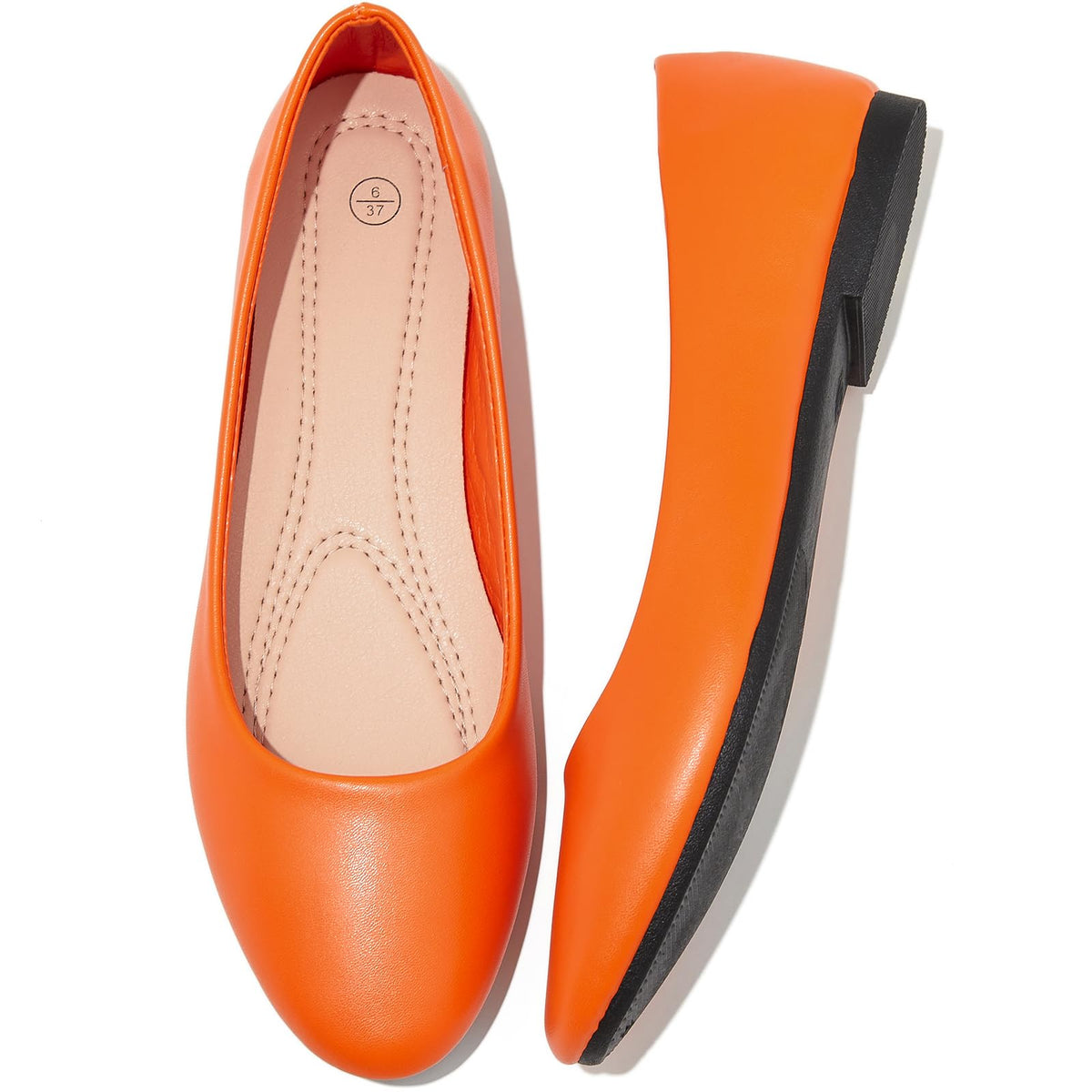 Women's Ballet Flats Shoes Dress Slip on Shoes | PU Leather Teacher Business Casual Loafers Non Slip Low Heel Dressy