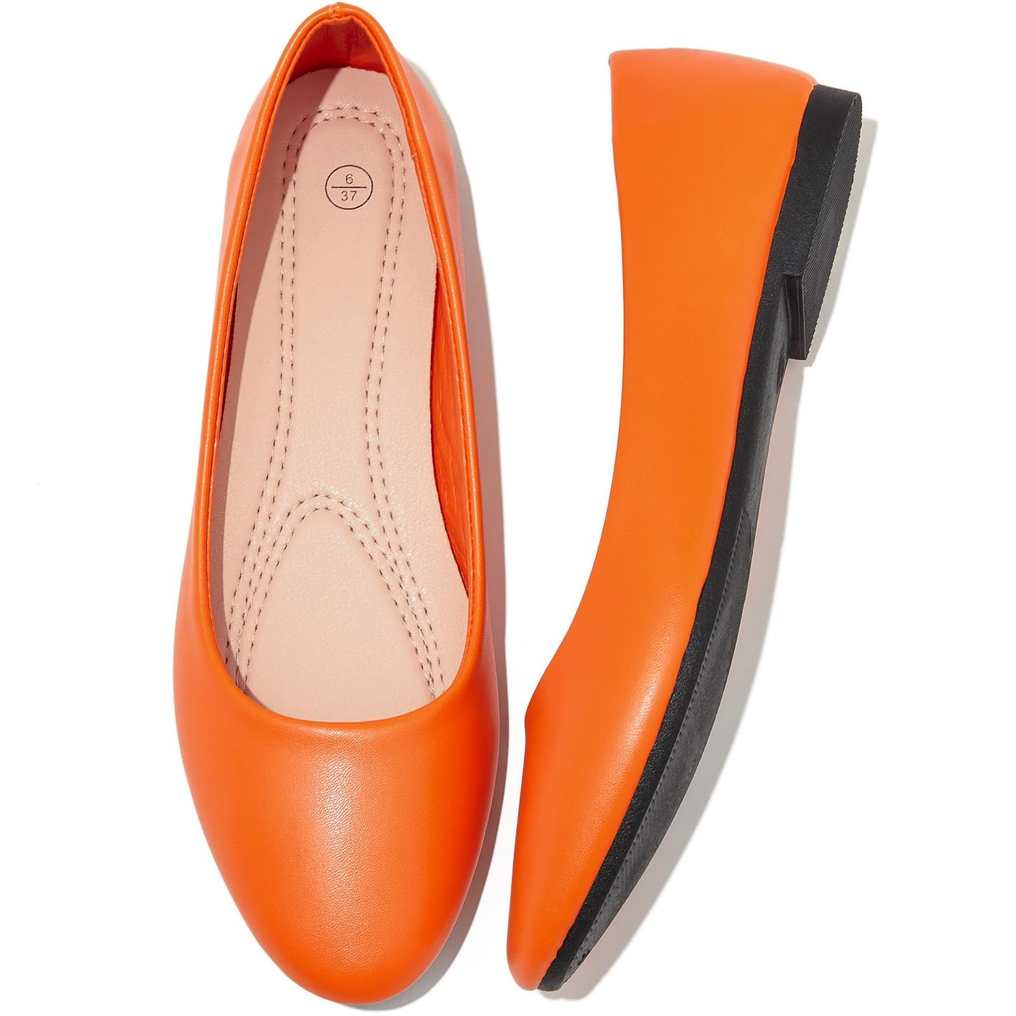 Women's Ballet Flats Shoes Dress Slip on Shoes | PU Leather Teacher Business Casual Loafers Non Slip Low Heel Dressy