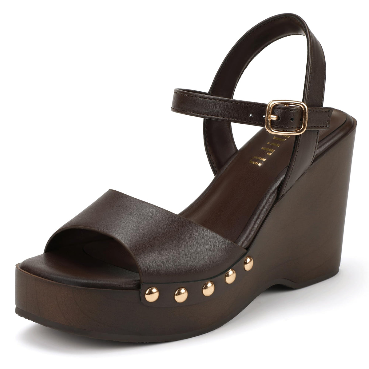 IDIFU IN4 Wedge Sandals for Women Platform Wedge Heels Square Open Toe Dressy Wedges Comfortable Summer Beach Vacation Sandals
