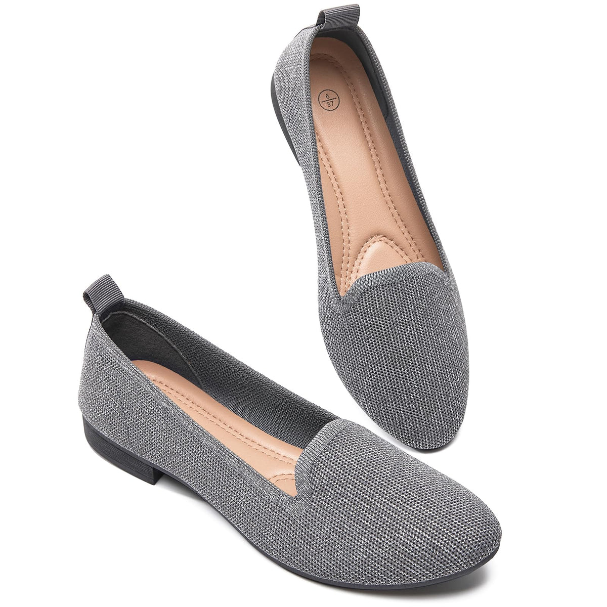 BABUDOG Women's Flats Shoes Mesh Slip on Loafers Soft Memory Foam Flats | Breathable Mesh Slip on Loafers,Casual Comfortable Dress Shoes for Work