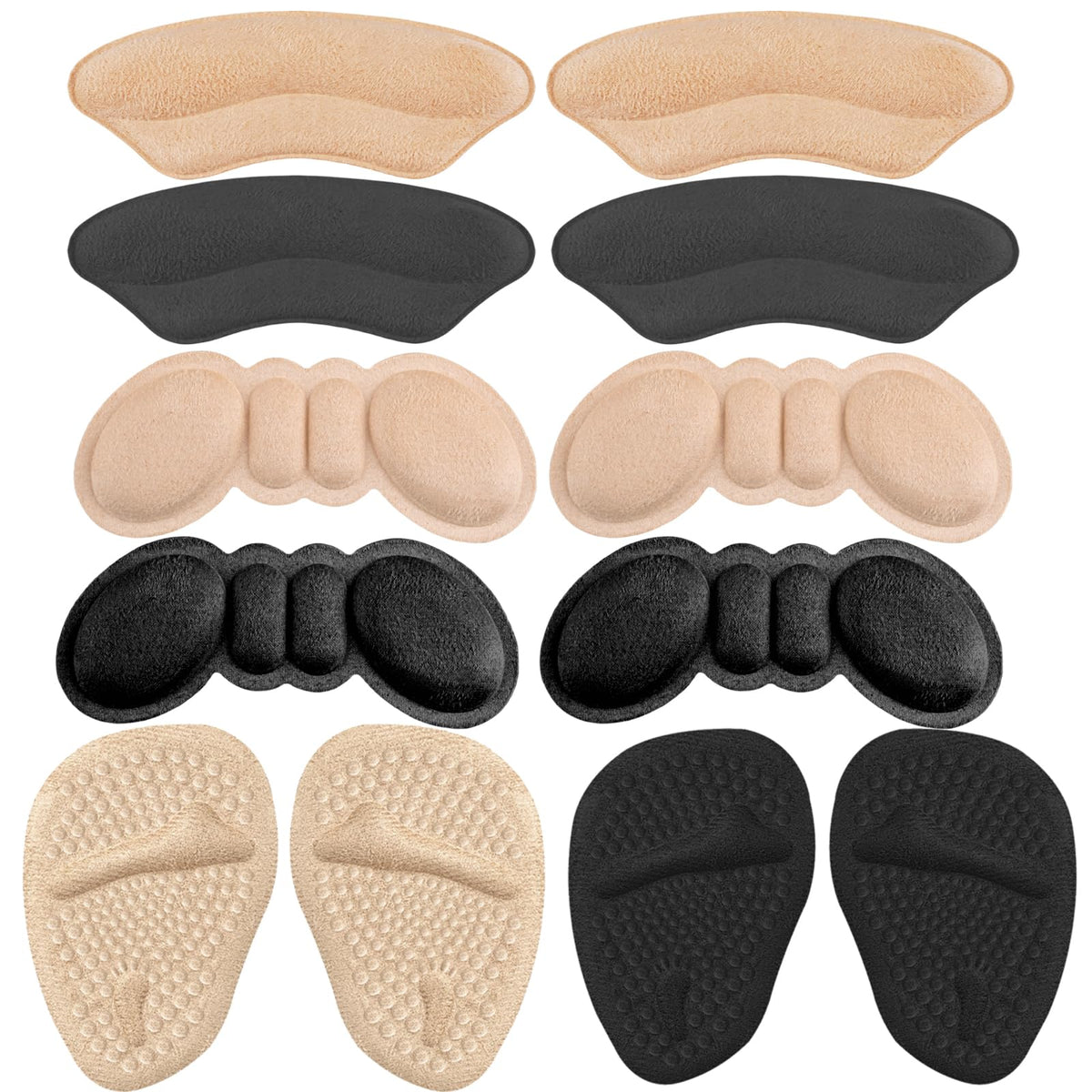 6 Pairs Heel Grips for Women's Shoes, Heel Pads for Shoes, Shoe Cushions for Women High Heel Comfort Pads - Metatarsal Pads Womens, High Heel Inserts & Shoe Inserts for Women