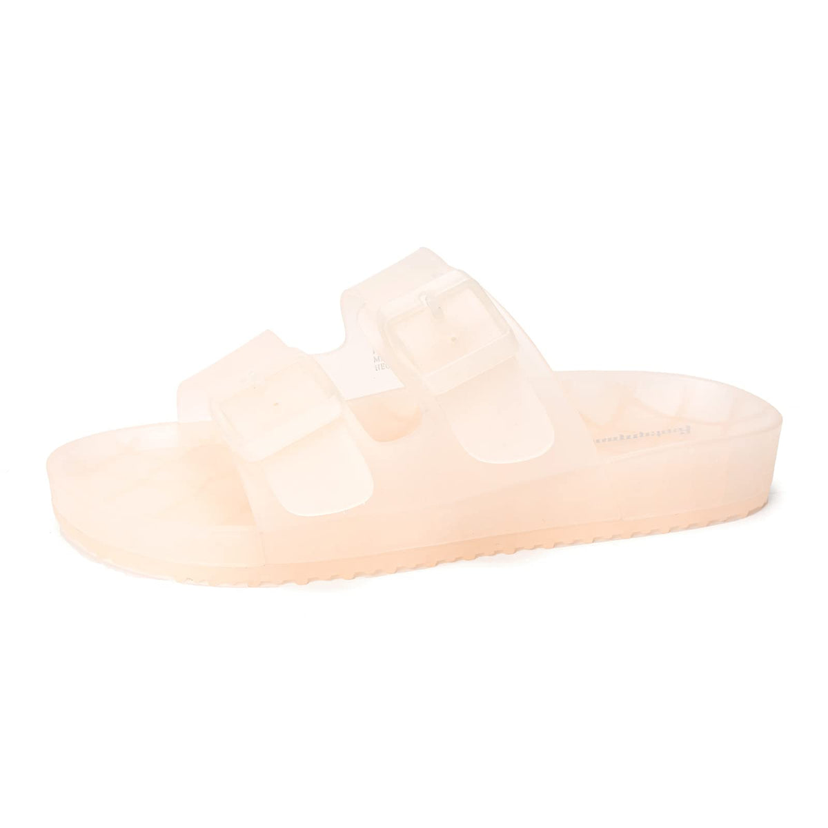 FUNKYMONKEY Women's Comfort Slides Non-Slip Lightweight Flat Beach Sandals | Adjustable Buckle Plastic Sandals with Arch Support, Waterproof Non-Slip Summer Slippers for Pool, Shower & Daily Wear