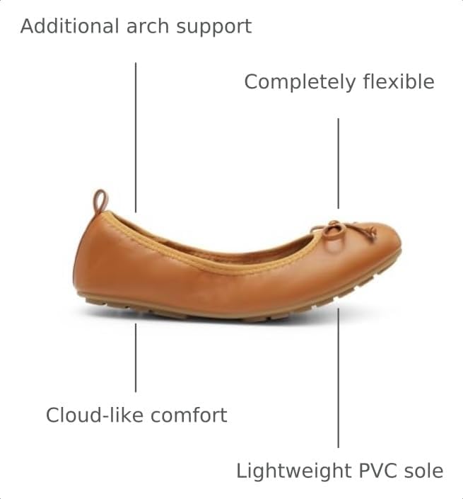 DREAM PAIRS Women's Foldable Bowknot Ballet Flats | Light Weight, Slip-On Dress Shoes, Round Toe, Offer all-day comfort for long walking, standing, dancing