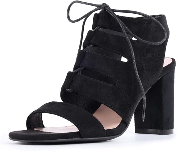 perixir Gold Heels for Women, High Heels with Spiral, 4.17" Stiletto Heeled Sandals for Dressy Women, Lace Up Sandals Comfortable Slingback Sandal