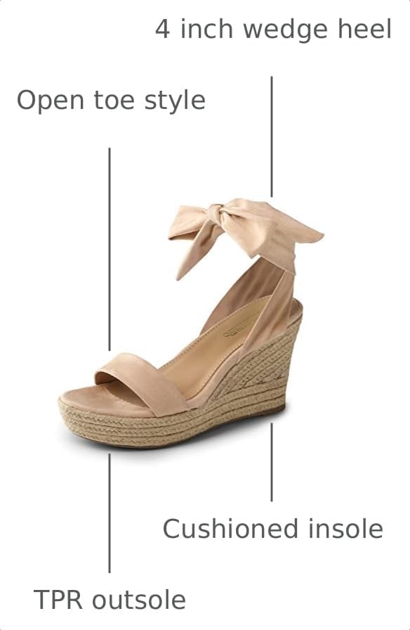 DREAM PAIRS Women's Espadrille Wedge Sandals | Espadrilles wedges tie lace up sandals,Ankle strap platform dressy shoes,Comfortable open toe sandals