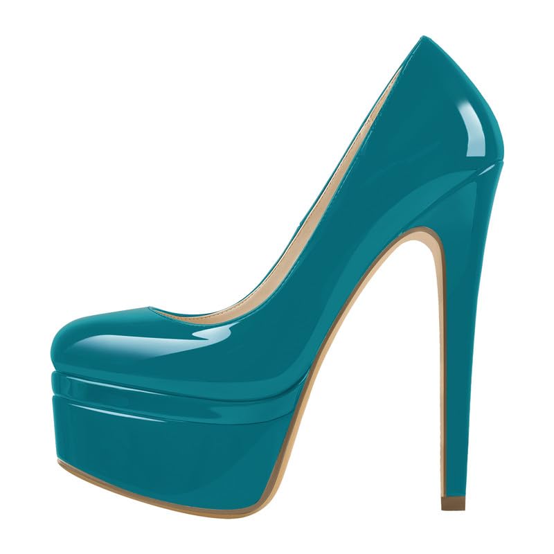 Richealnana Women's Double Platform Stiletto High Heel Pumps