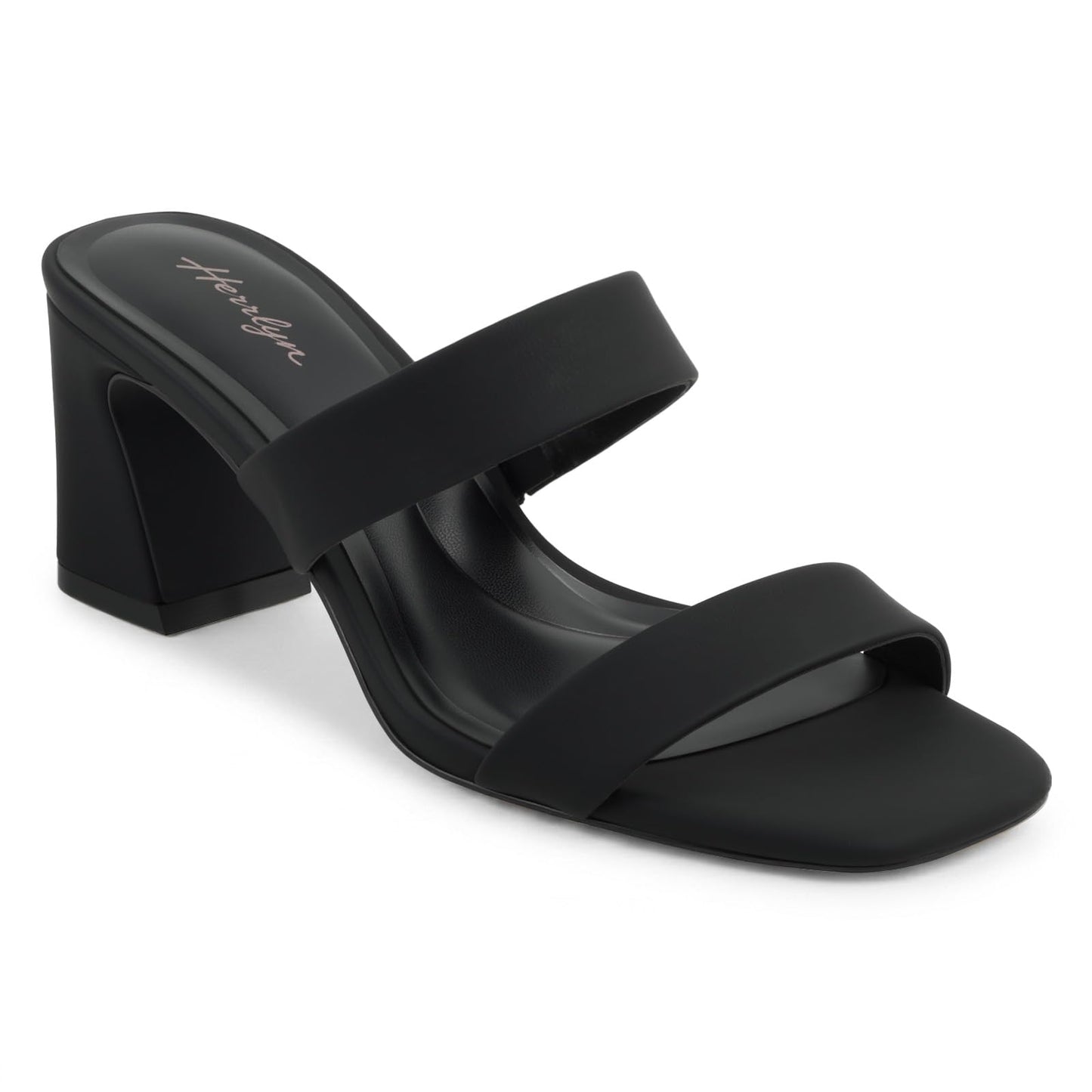 Block Heels for Women Open Toe Heels Two Strap Heeled Sandals Comfortable Summer Heels Slip On Low Heel Dress Shoes
