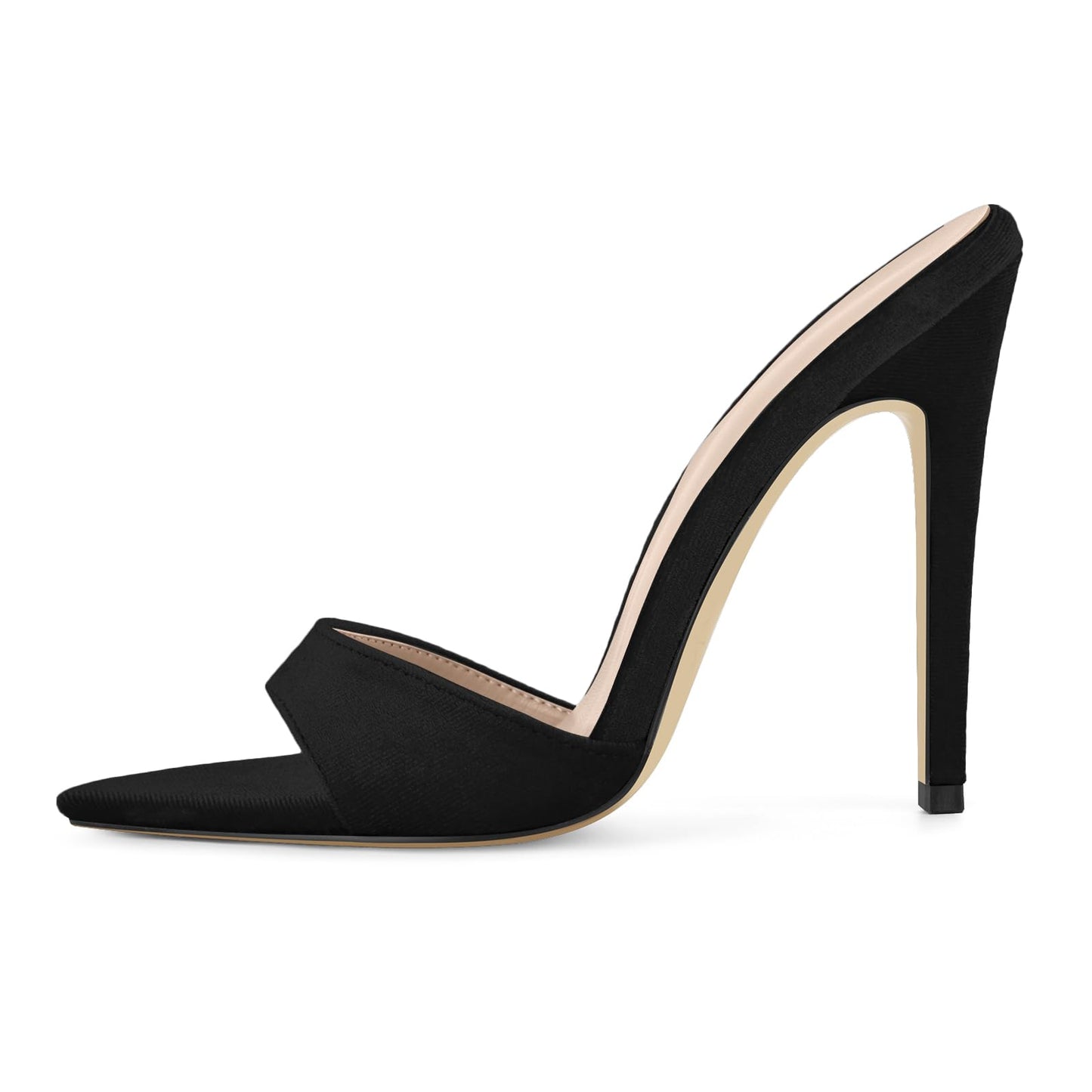 Only maker Heeled Slide Sandals for Women Open Toe Stiletto Mules | Pointed Open Toe, High Heels Slip-On, Dress Shoes, for Party Evening Club & Formal Outfits