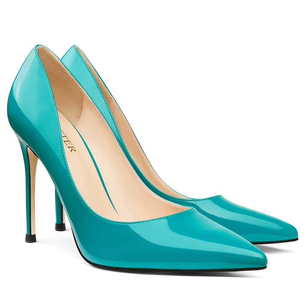 COLETER Women's 4 Inch Pumps Pointed Toe Dress Shoes Slip On Stiletto Pumps | Closed Toe Stiletto High Heel Pumps, Elegant Dress Heels for Business Casual, Formal, Evening Party