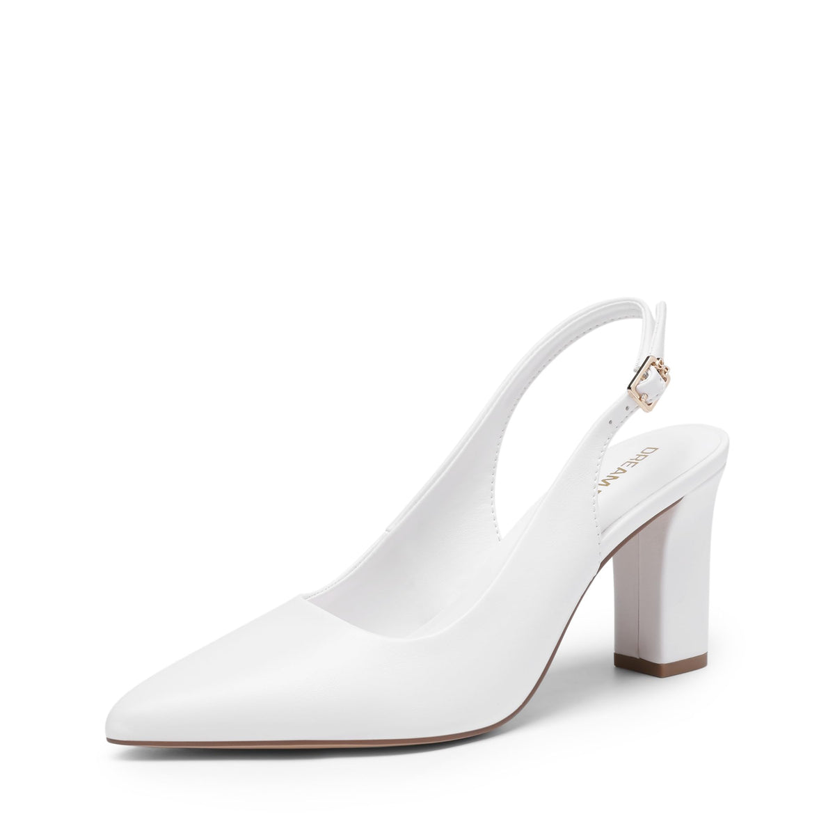 DREAM PAIRS Womens Slingback High Chunky Heels Pumps | High Block Heels Pointed Toe Closed Toe Comfortable Dress Shoes for Work Office Business