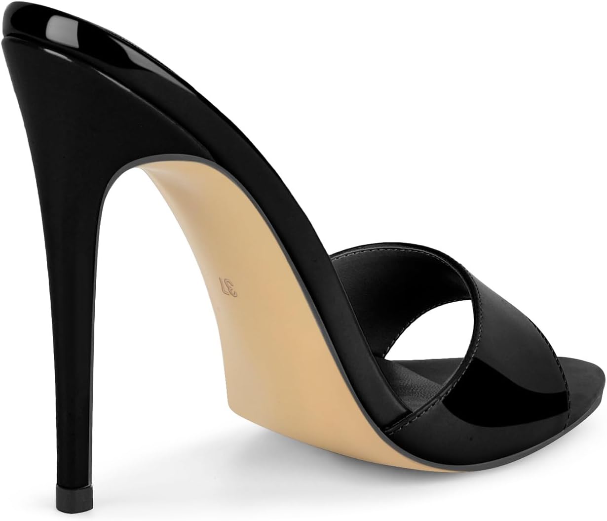 Only maker Heeled Slide Sandals for Women Open Toe Stiletto Mules | Pointed Open Toe, High Heels Slip-On, Dress Shoes, for Party Evening Club & Formal Outfits
