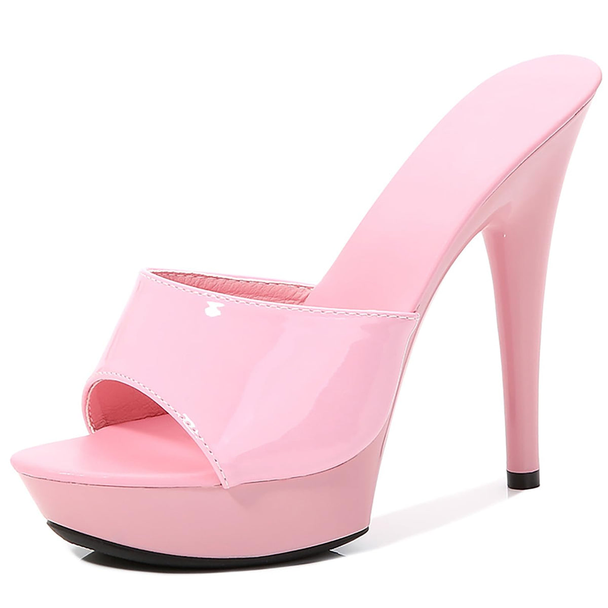 Women Fish Mouth Sky High Heel Platform Sexy Party Slides Round Open Toe Slip On High Heeled Backless Prom Sandals Fashion Stiletto Dress Bridal Evening Shoes