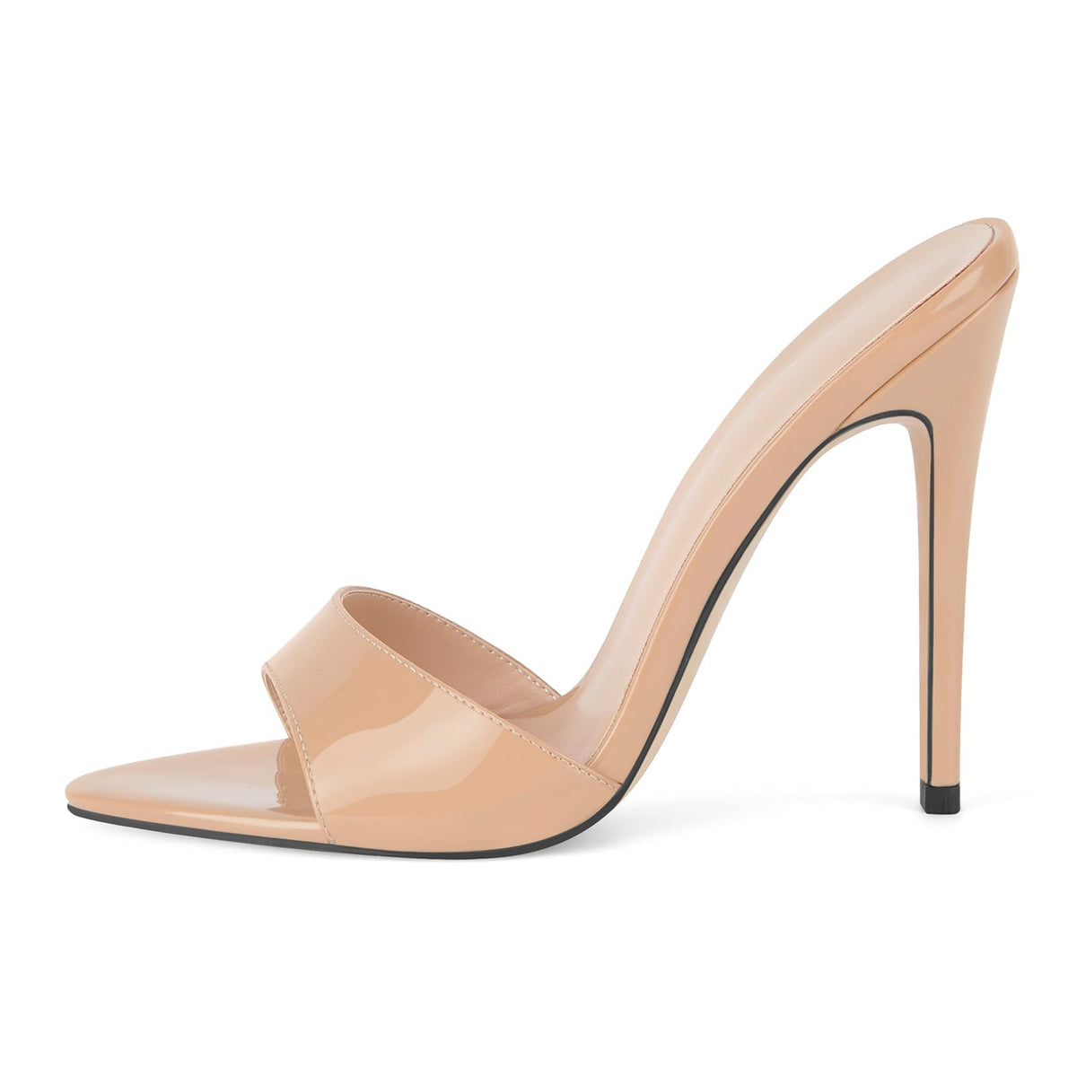 Only maker Heeled Slide Sandals for Women Open Toe Stiletto Mules | Pointed Open Toe, High Heels Slip-On, Dress Shoes, for Party Evening Club & Formal Outfits