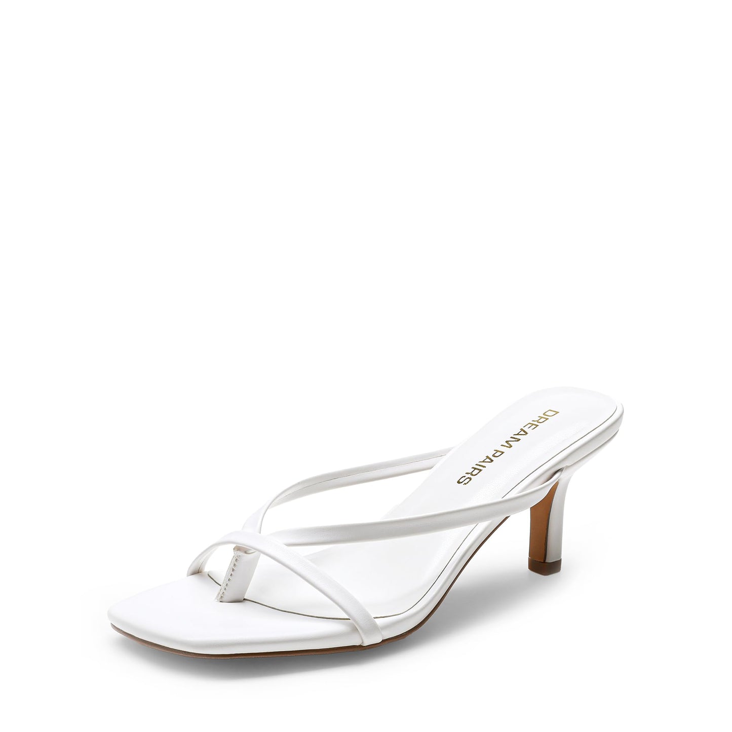 DREAM PAIRS Women's Flip-Flops Kitten Heels Sandals | open square toe thong heels, comfortable mules heels, dress shoes for women, fashion summer vacation sandals