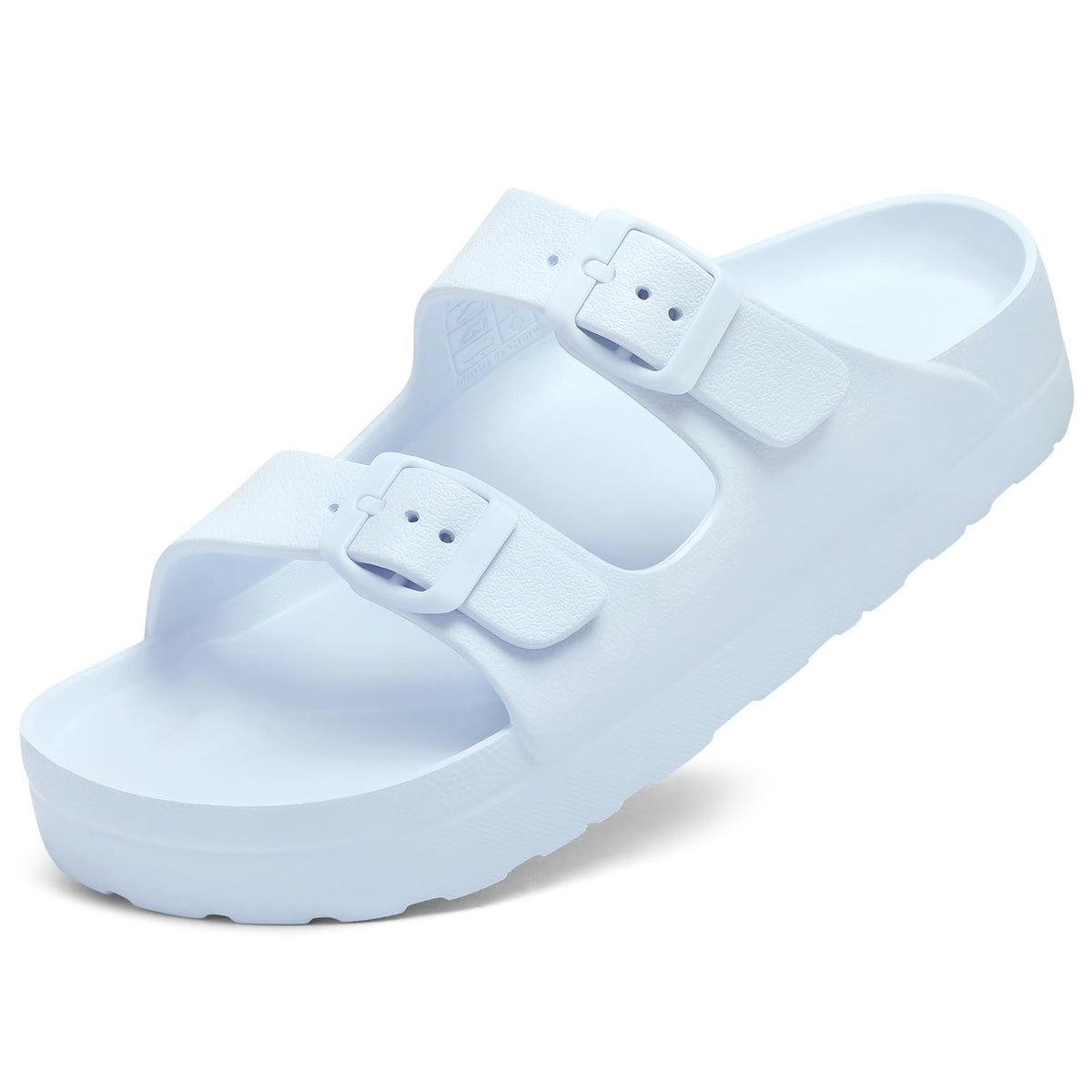Goosecret Women's Comfortable Arch Support Walking Platform Sandals | Lightweight Chunky Slip-On Foam Slides with Adjustable Buckle, Sandals for Beach and Daily Wear