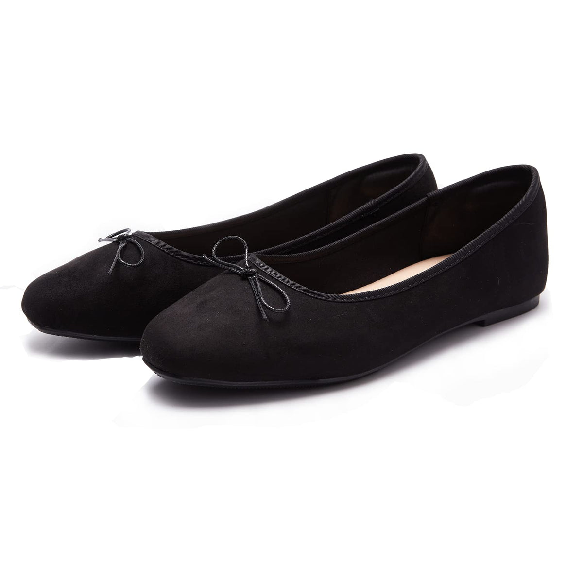 Women's Round Toe Ballet Flats Comfortable Bow Dressy Flats Shoes for Women