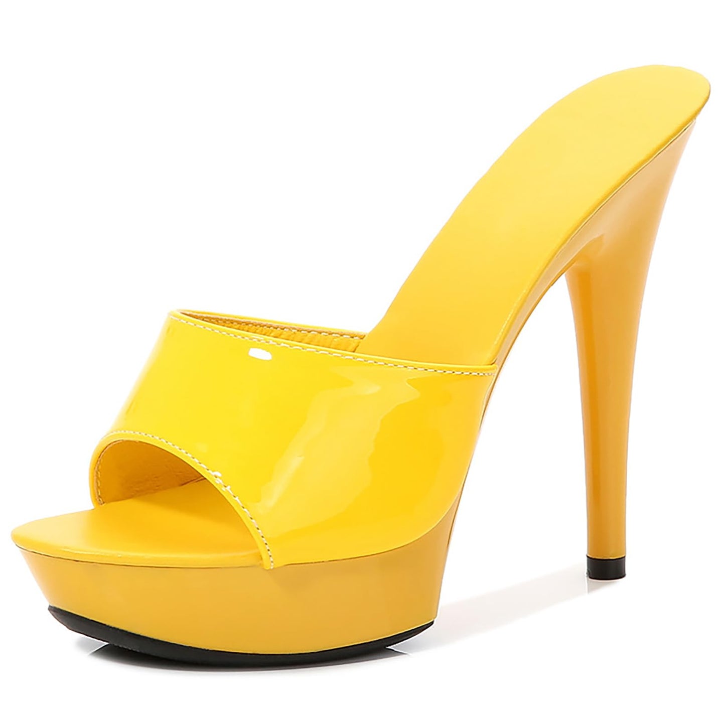 Women Fish Mouth Sky High Heel Platform Sexy Party Slides Round Open Toe Slip On High Heeled Backless Prom Sandals Fashion Stiletto Dress Bridal Evening Shoes