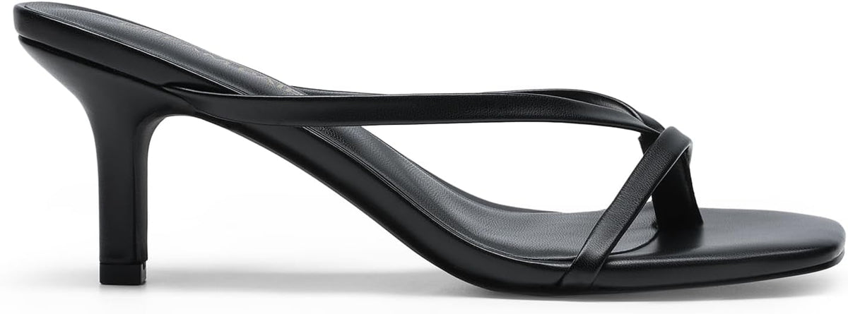 DREAM PAIRS Women's Flip-Flops Kitten Heels Sandals | open square toe thong heels, comfortable mules heels, dress shoes for women, fashion summer vacation sandals