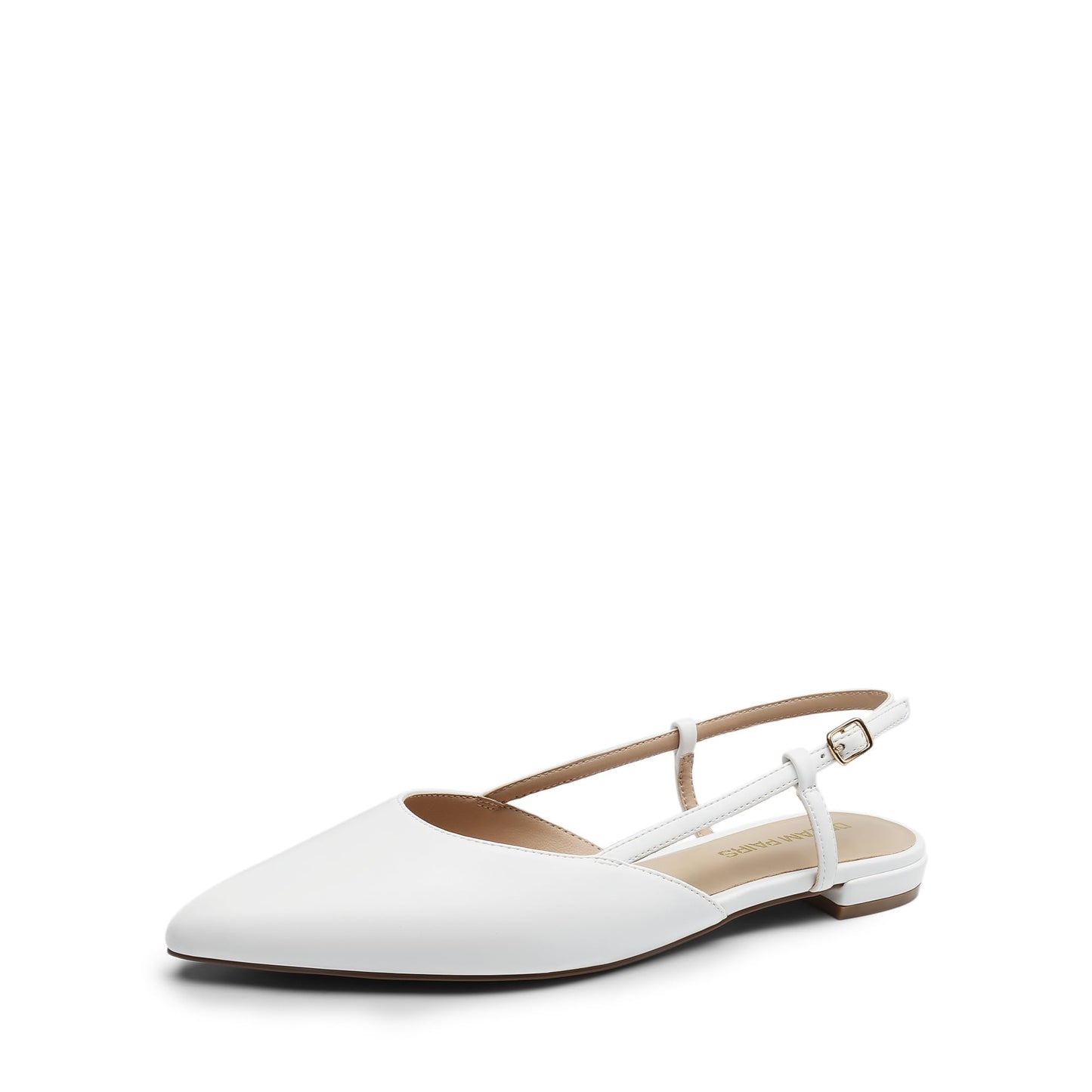 DREAM PAIRS Women's Slingback Dress Ballet Flats | Pointed Toe Flats, Buckle Strap, Classic Low Heel Dress Shoes for Casual Work Office Party
