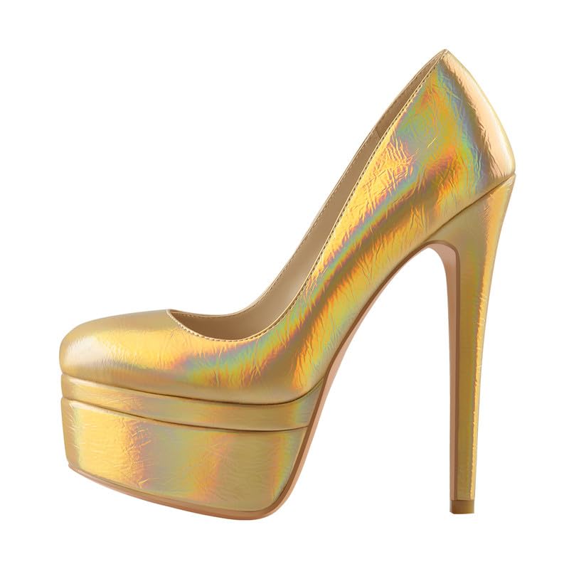 Richealnana Women's Double Platform Stiletto High Heel Pumps