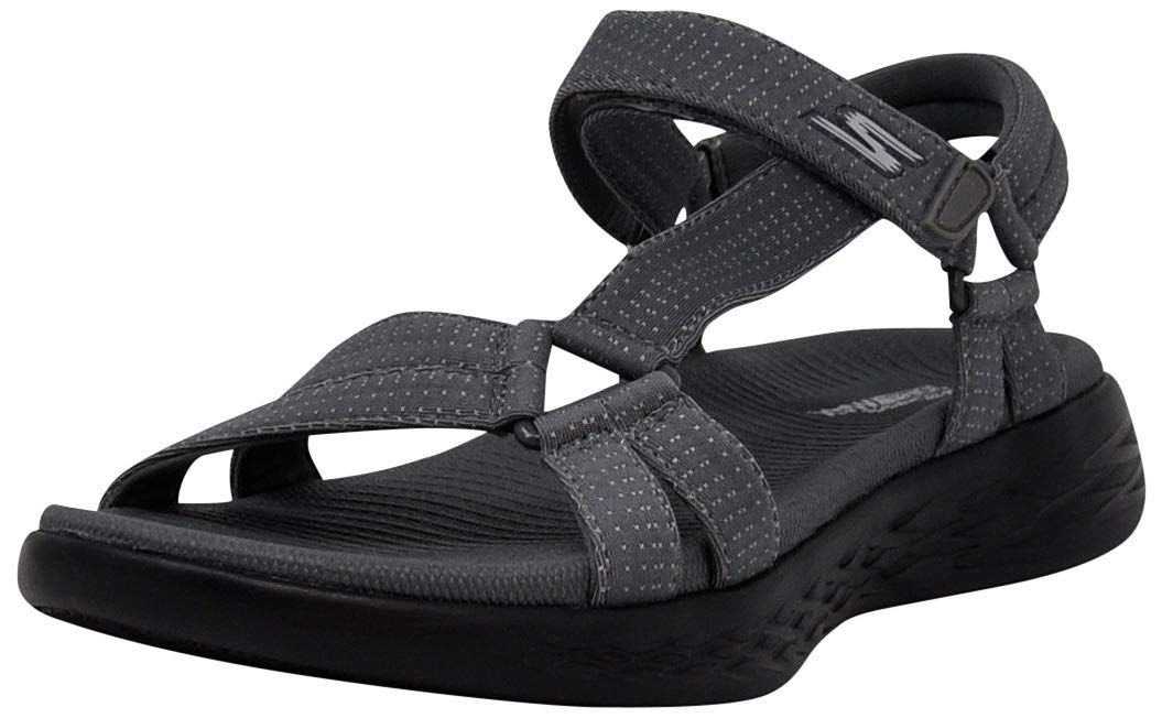 Skechers Women's On-The-go 600-Brilliancy Sport Sandal | Casual, 5GEN Cushioning, Air-Cooled Goga Mat, Machine Washable, Vegan, River sandal
