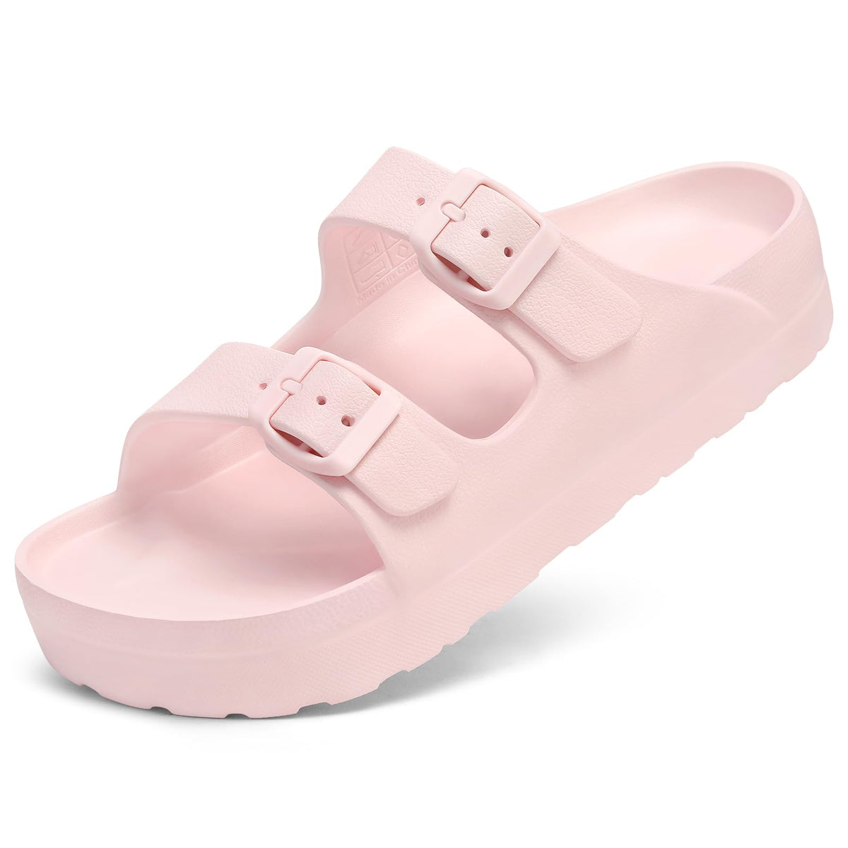 Goosecret Women's Comfortable Arch Support Walking Platform Sandals | Lightweight Chunky Slip-On Foam Slides with Adjustable Buckle, Sandals for Beach and Daily Wear