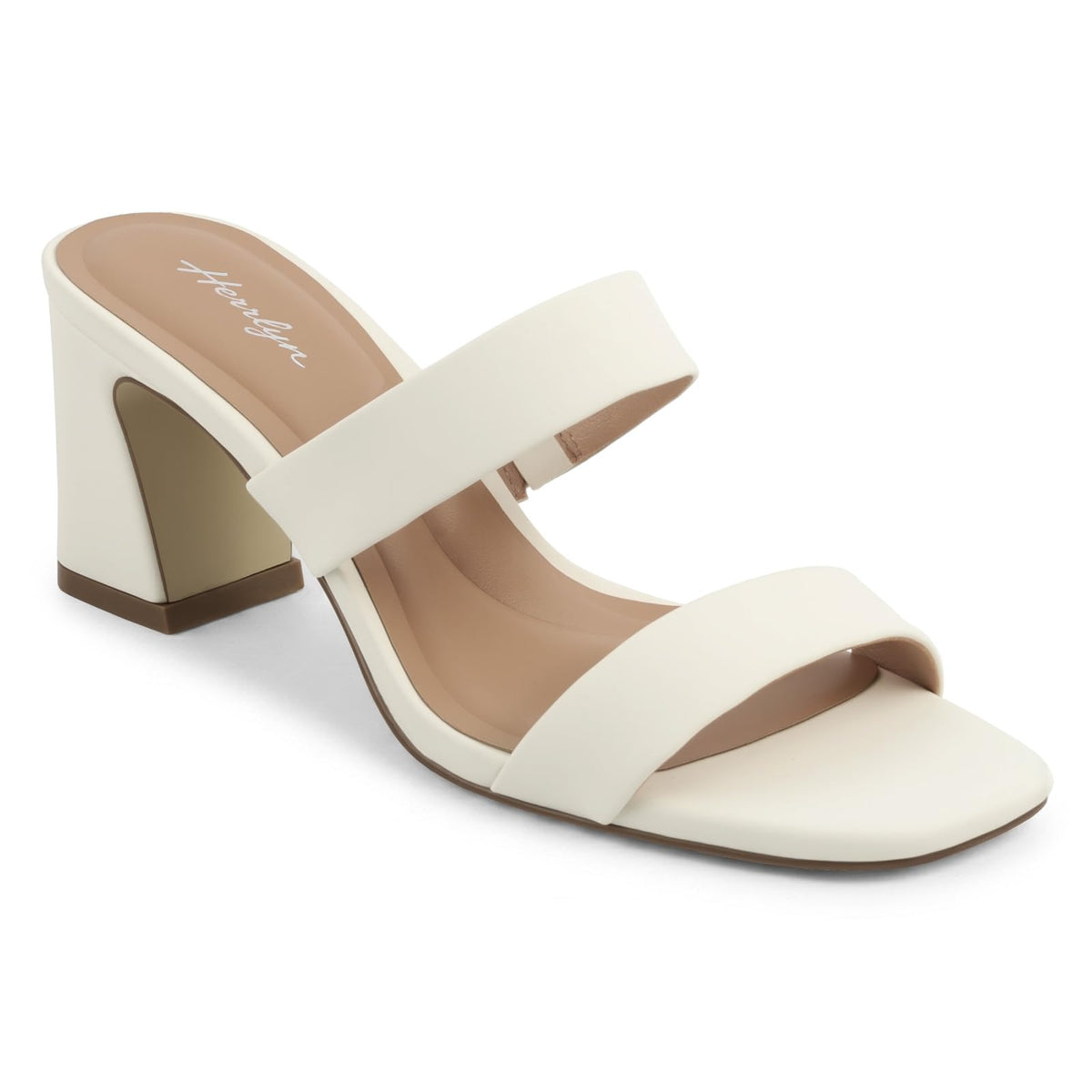 Block Heels for Women Open Toe Heels Two Strap Heeled Sandals Comfortable Summer Heels Slip On Low Heel Dress Shoes