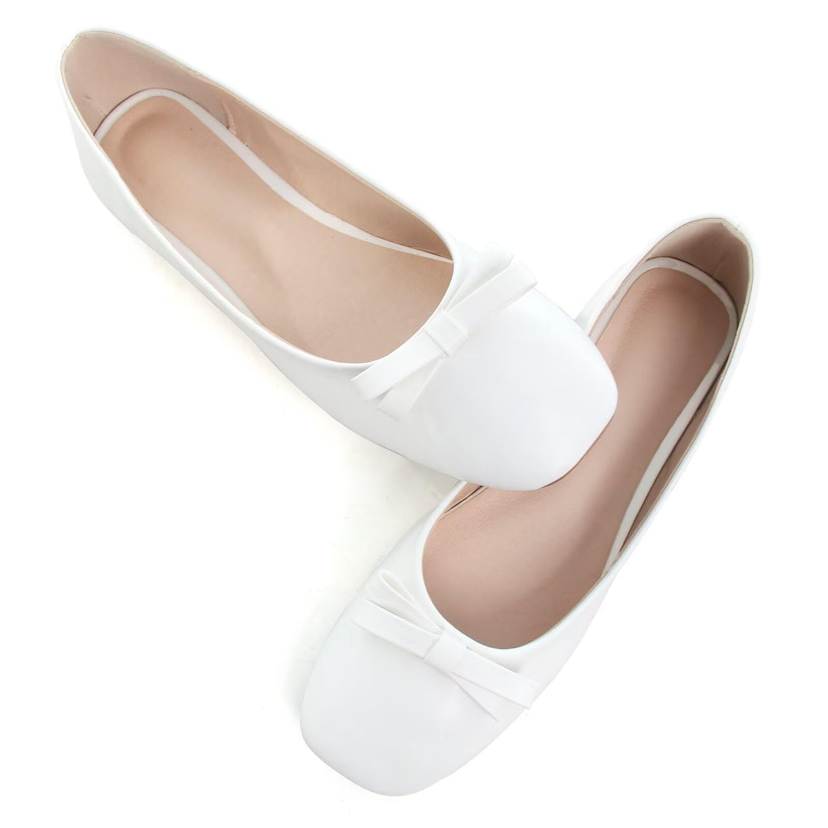 Dear Time Women's Casual Foldable Ballet Flats Square Toe Ballerina Flats Shoes Comfortable