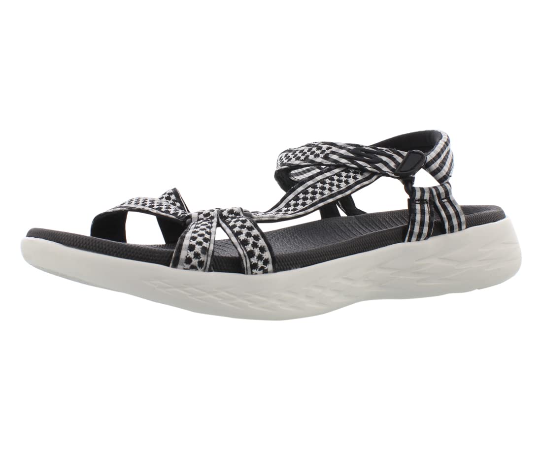 Skechers Women's On-The-go 600-Brilliancy Sport Sandal | Casual, 5GEN Cushioning, Air-Cooled Goga Mat, Machine Washable, Vegan, River sandal