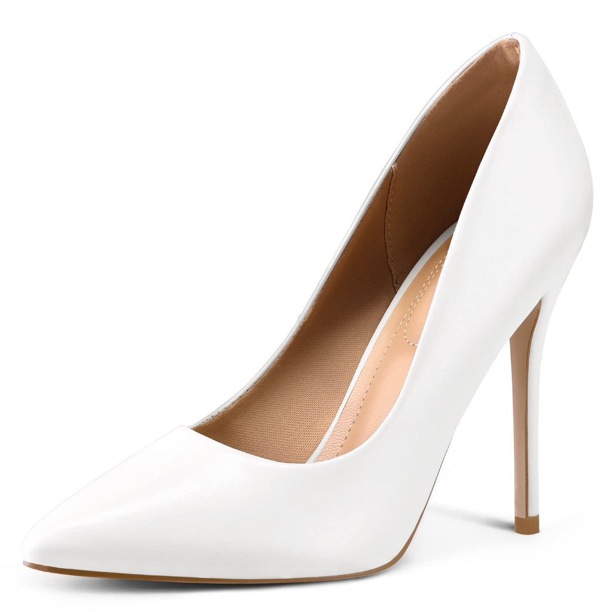 mysoft Women's High Heels Pumps Closed Pointed Toe Stiletto 4IN Dress Shoes | Slip on,Closed Toe Heels,Comfortable,Wedding,Dressy,Party,Formal,Office