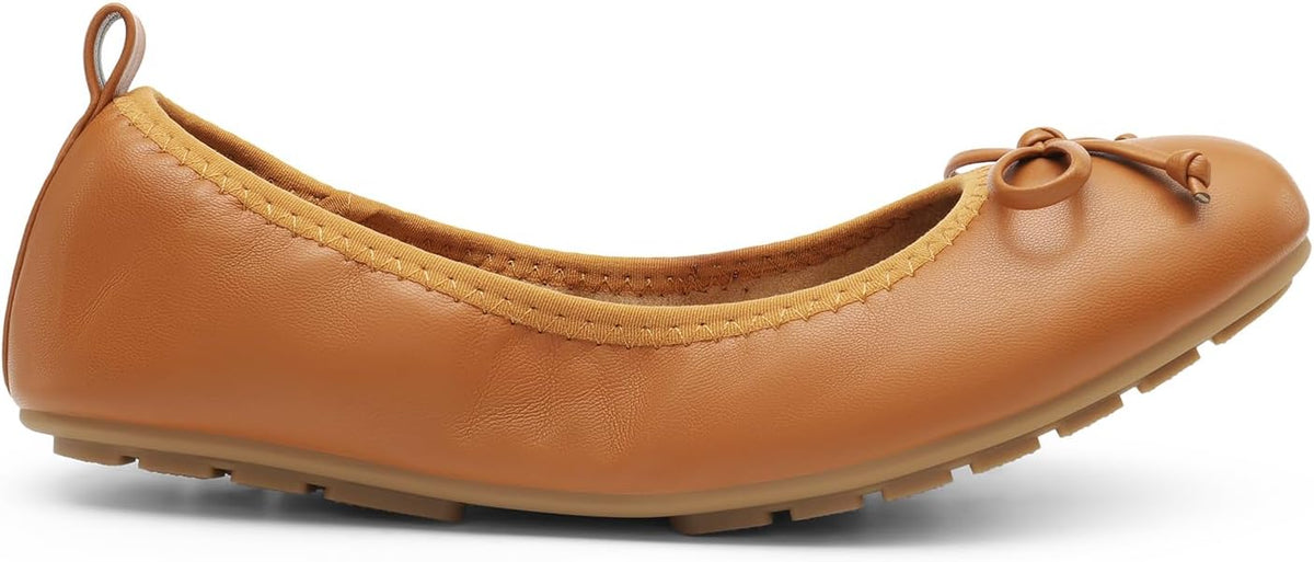 DREAM PAIRS Women's Foldable Bowknot Ballet Flats | Light Weight, Slip-On Dress Shoes, Round Toe, Offer all-day comfort for long walking, standing, dancing