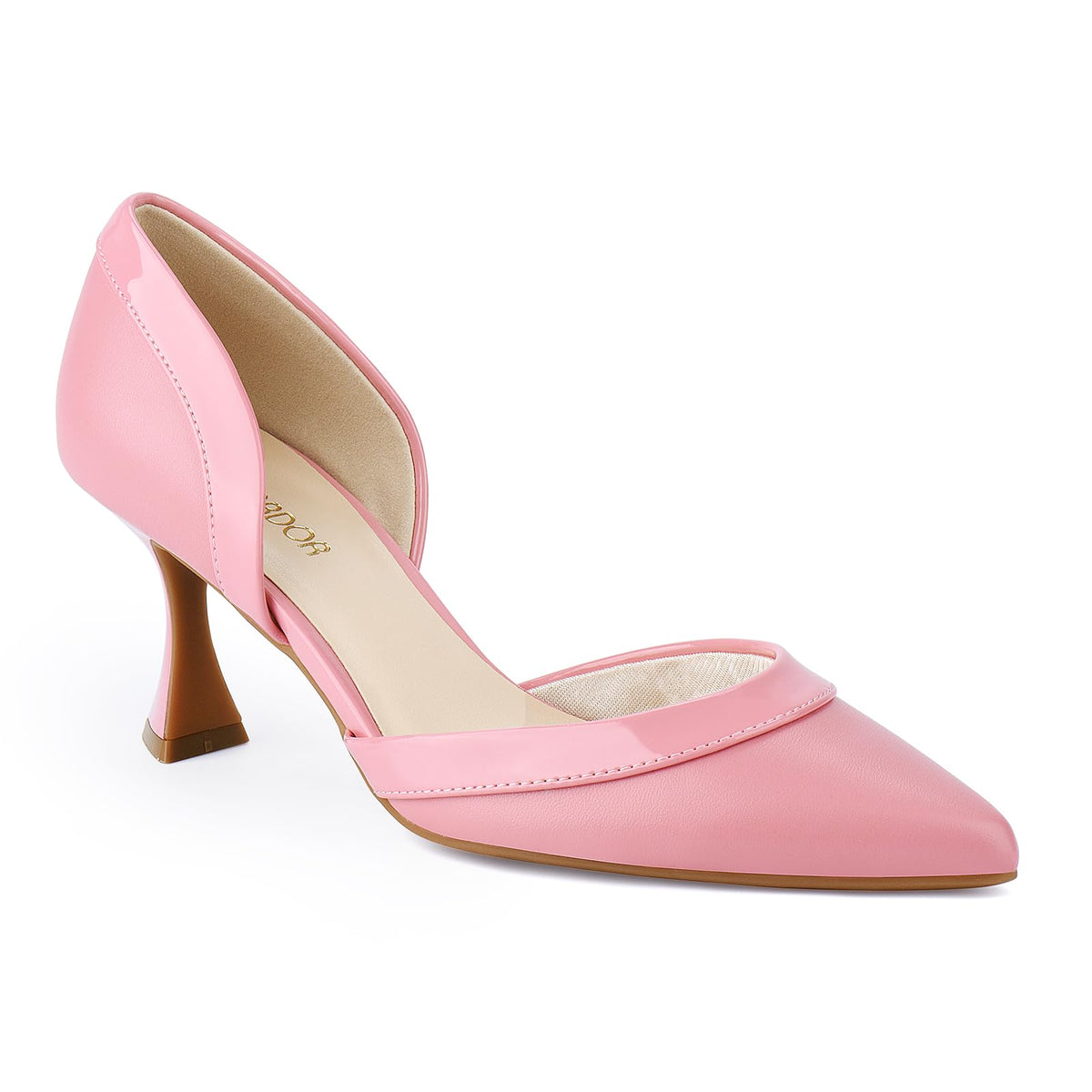 JENN ARDOR Women's Pumps Low Heels Pointed Closed Toe Kitten Dress Shoes for Women Comfortable Stiletto Heeled Sandals Classic Wedding Party D'Orsay Work Pumps