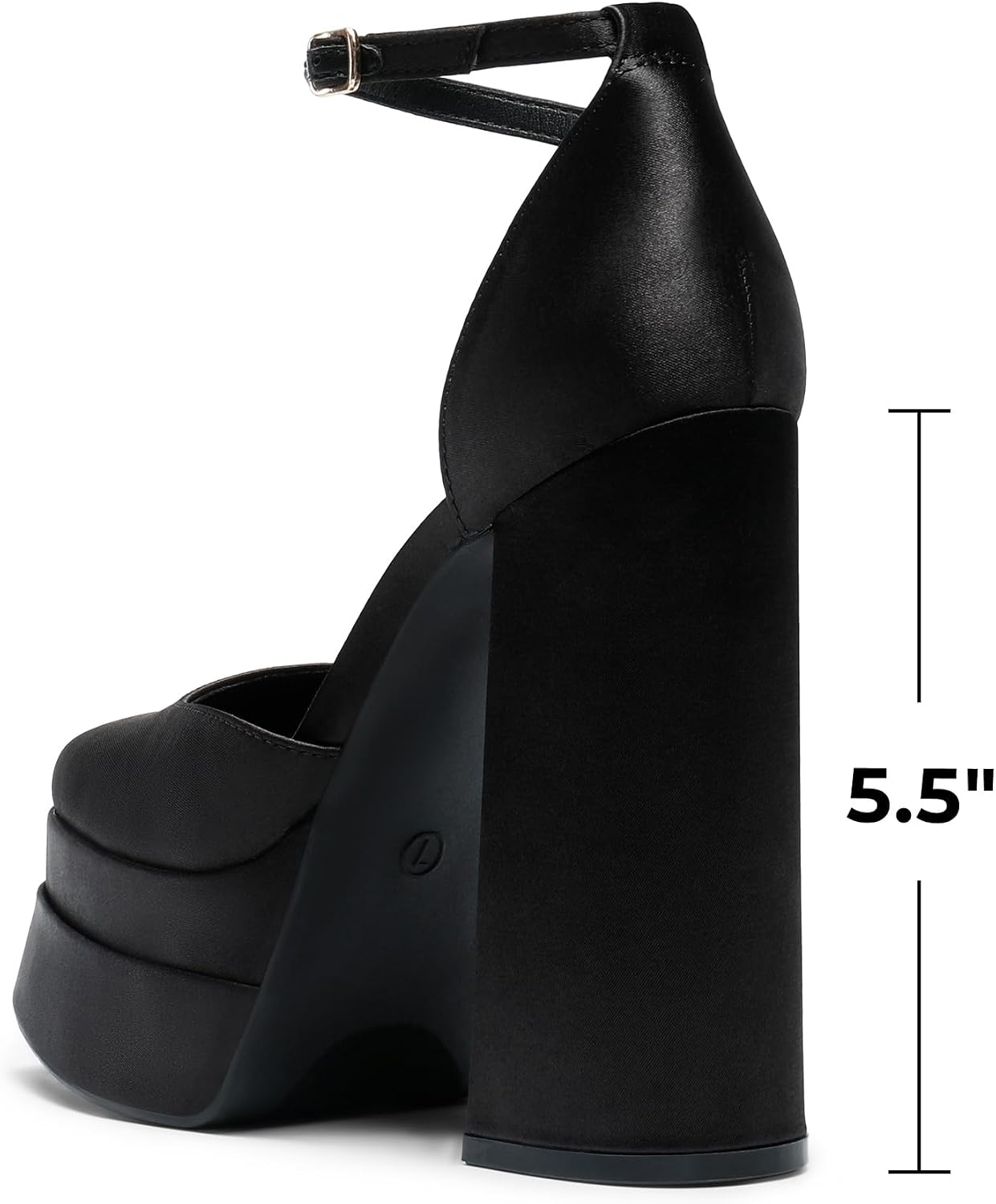 DREAM PAIRS Women's High Platform Closed Toe Heels | Square Toe Ankle Strap Dress Wedding Party Pumps Shoes with 5.5" Height, 1.7" Platform for All-night Glamour