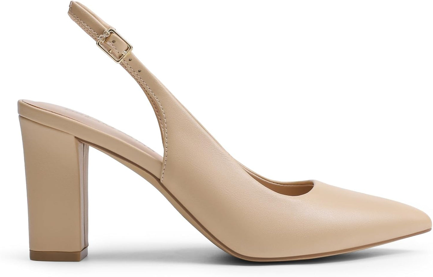 DREAM PAIRS Womens Slingback High Chunky Heels Pumps | High Block Heels Pointed Toe Closed Toe Comfortable Dress Shoes for Work Office Business