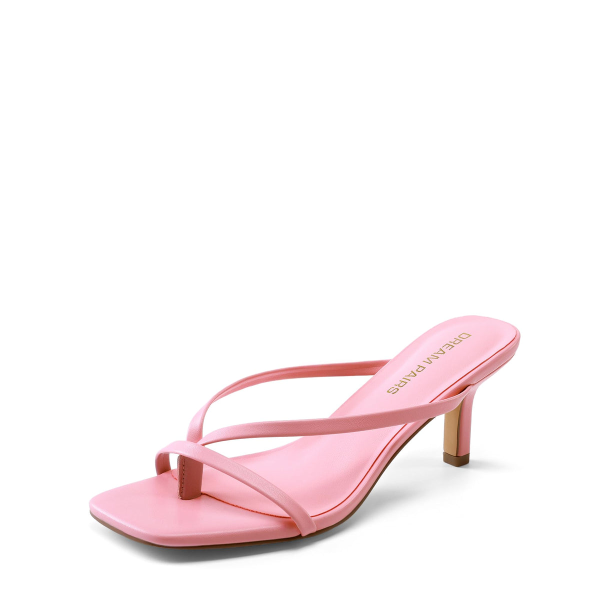 DREAM PAIRS Women's Flip-Flops Kitten Heels Sandals | open square toe thong heels, comfortable mules heels, dress shoes for women, fashion summer vacation sandals