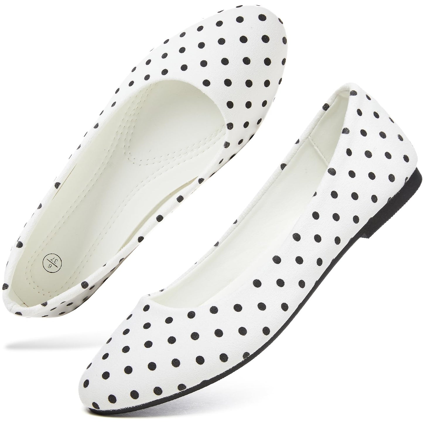 Hash Bubbie Women's Flats Shoes Ballet Flats Dress Shoes Comfortable PU Leather Slip on Shoes for Women