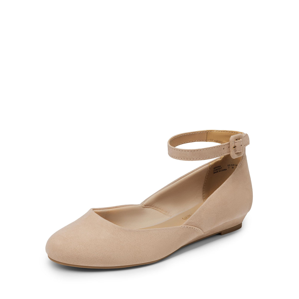 DREAM PAIRS Women's Dress Flats Ballet Low Wedge | Round Toe Flats, Ankle Strap, Comfortable Casual Flat Shoes